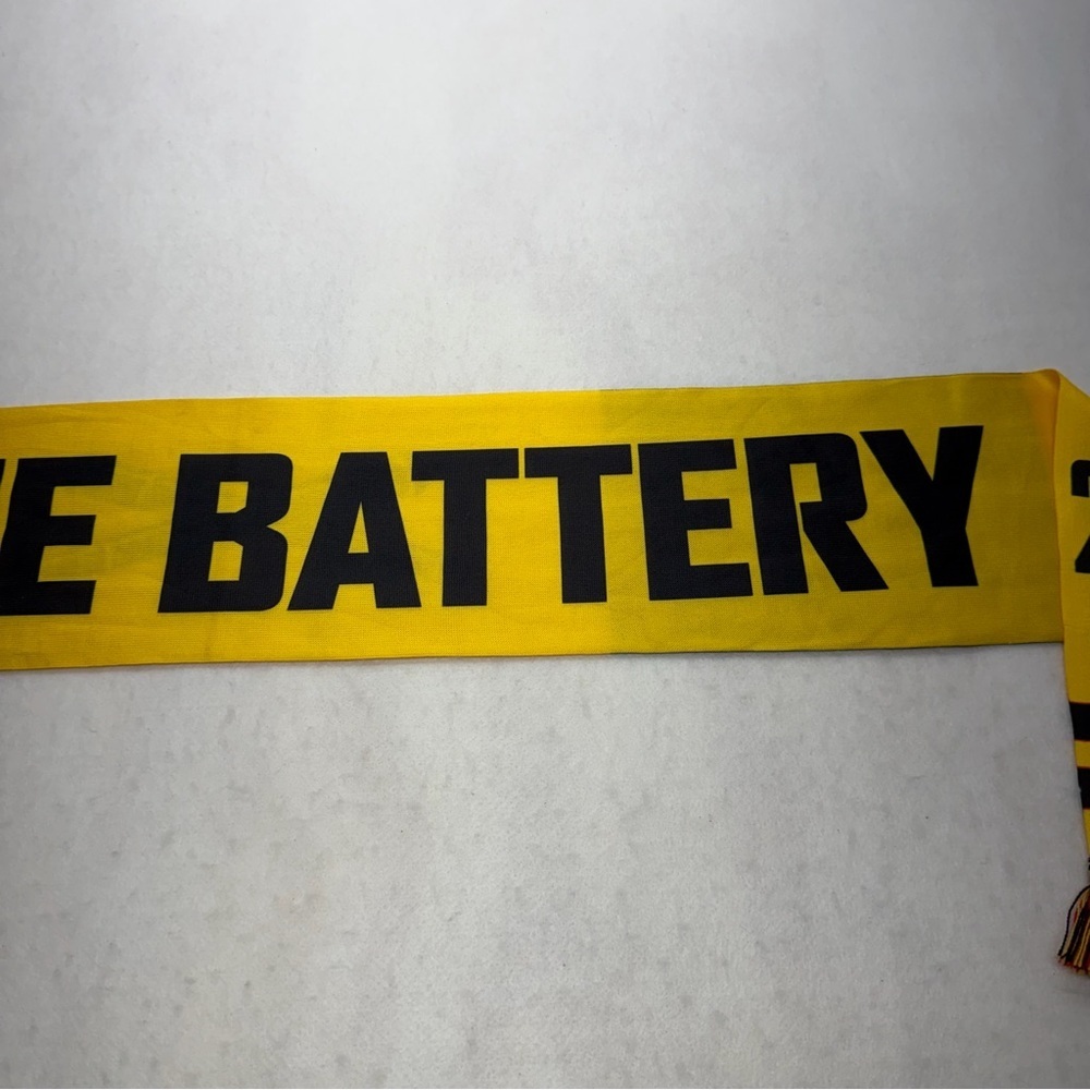 Charleston Battery Yellow Black Scarf Polyester Soccer - Picture 6 of 11